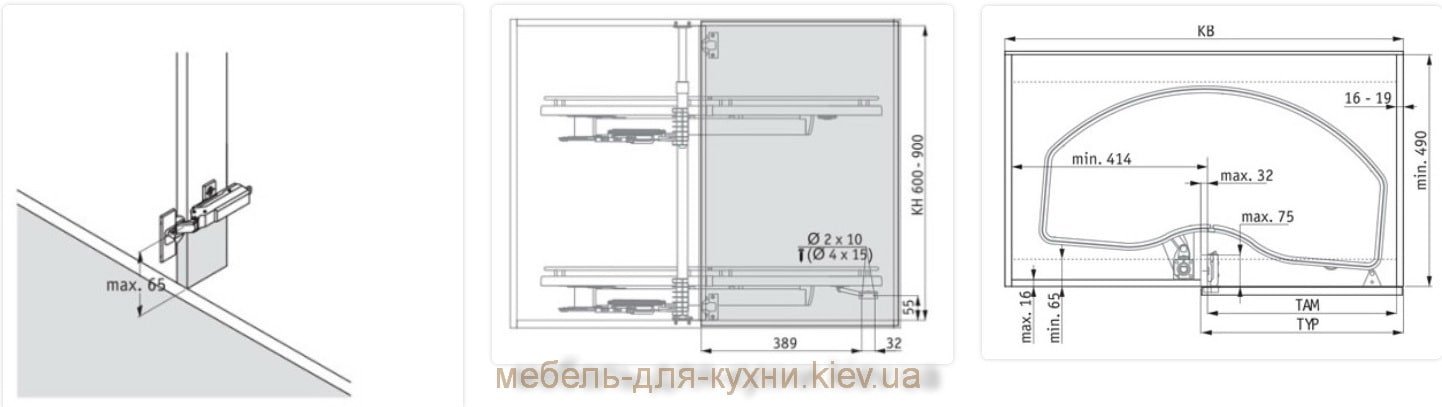 Установка карусели на кухне